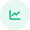 آیکون سبز نمودار